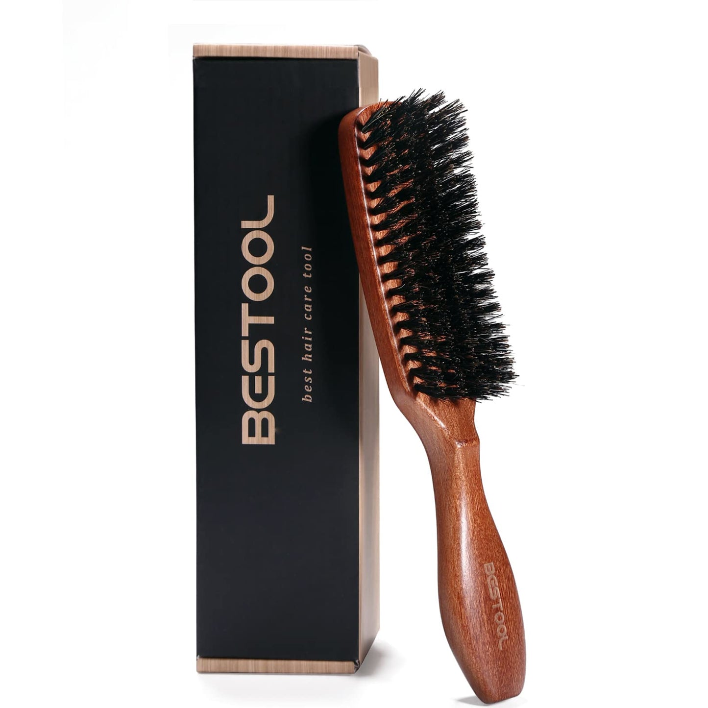 BESTOOL Hair Brush, Boar Bristle Hair Brush for Women Men Children Smoothing & Styling, Slick Back Hairbrush, Natural Boar Bristle Brush for Thin,