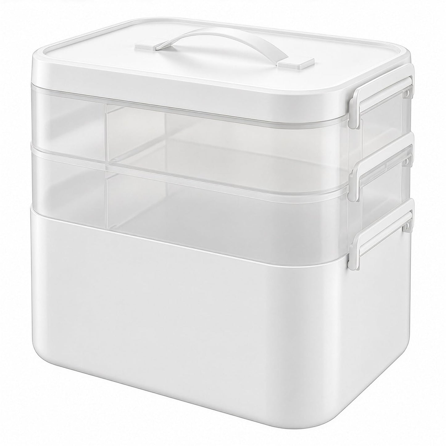 Stidyzo Medicine Storage Box, 3-layer Stackable Storage Box