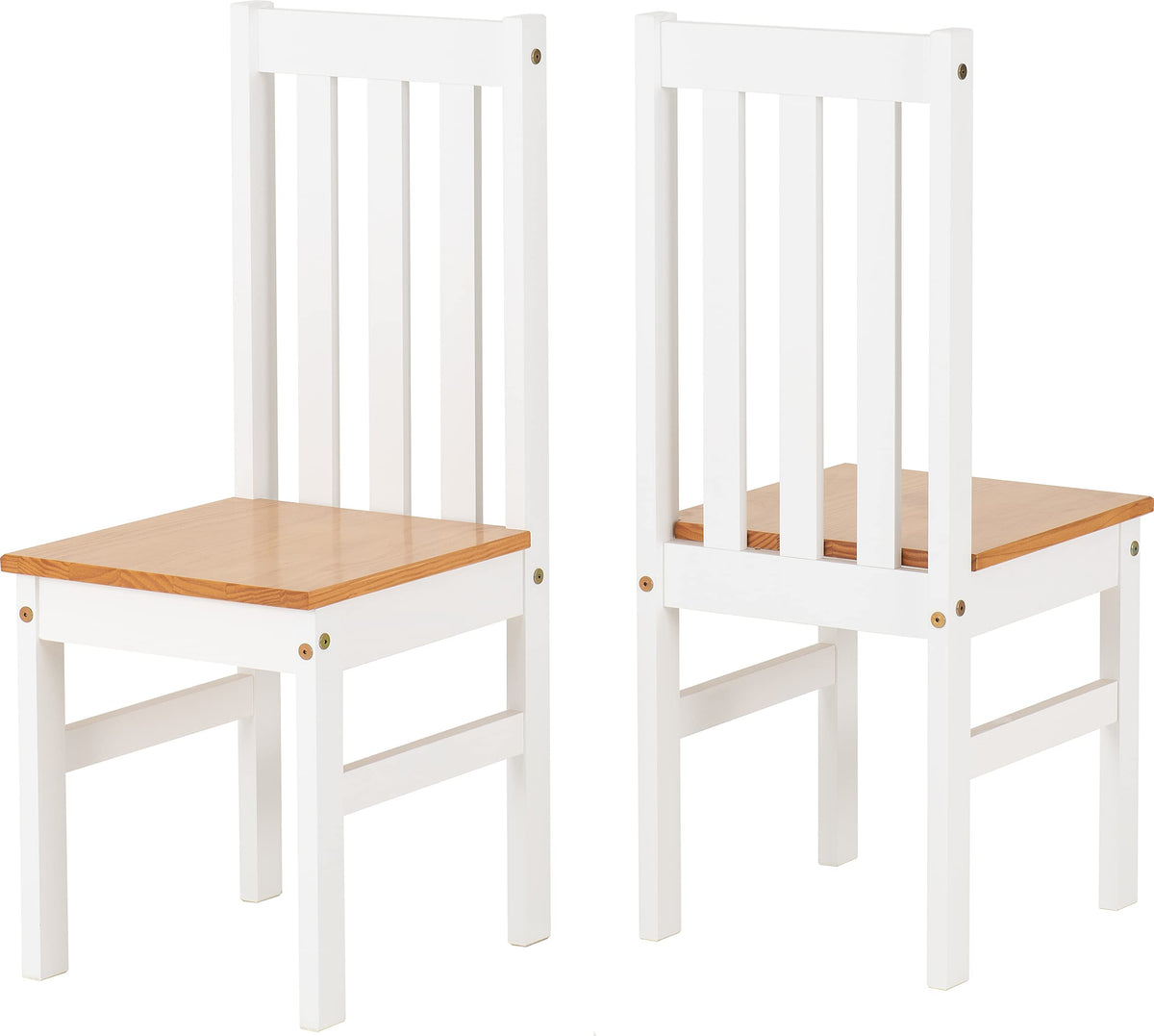 Seconique Ludlow 1+4 Dining Set in White/Oak Effect