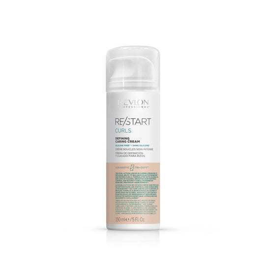 REVLON PROFESSIONAL Professional RE/START Curls Defining Caring Curl Cream & Leave in Conditioner (150ml) Frizz Control Heat Protection, Silicone