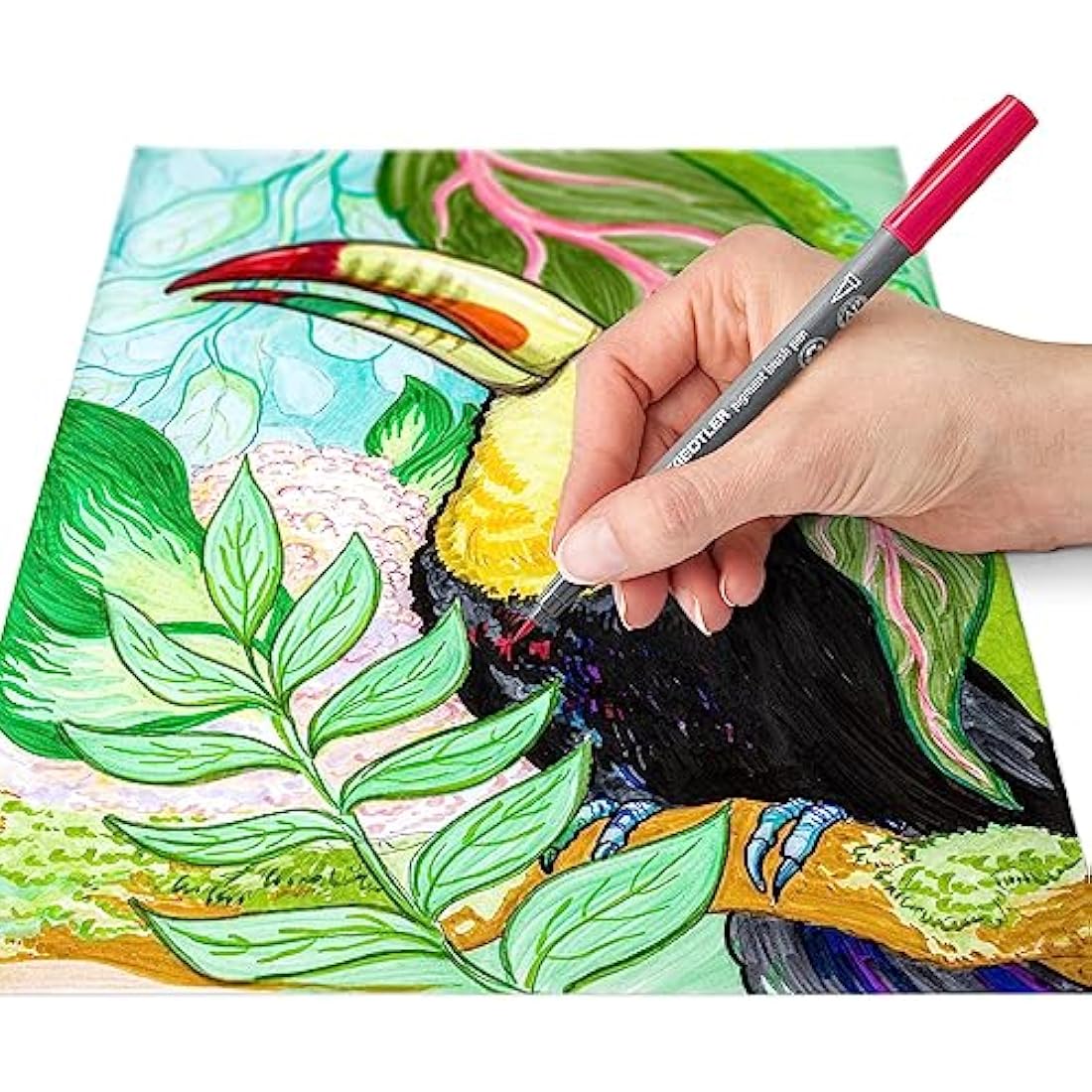 STAEDTLER 371 C24-1 Pigment Arts Brush Pen - Assorted Colours (Pack of 24)