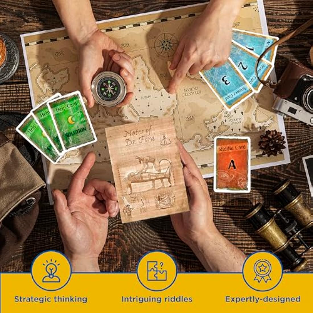 Thames & Kosmos - EXIT: The Pharaoh's Tomb - Level: 4/5 - Unique Escape Room Game - 1-4 Players - Puzzle Solving Strategy Board Games for Adults & Kids, Ages 12+ - 692698