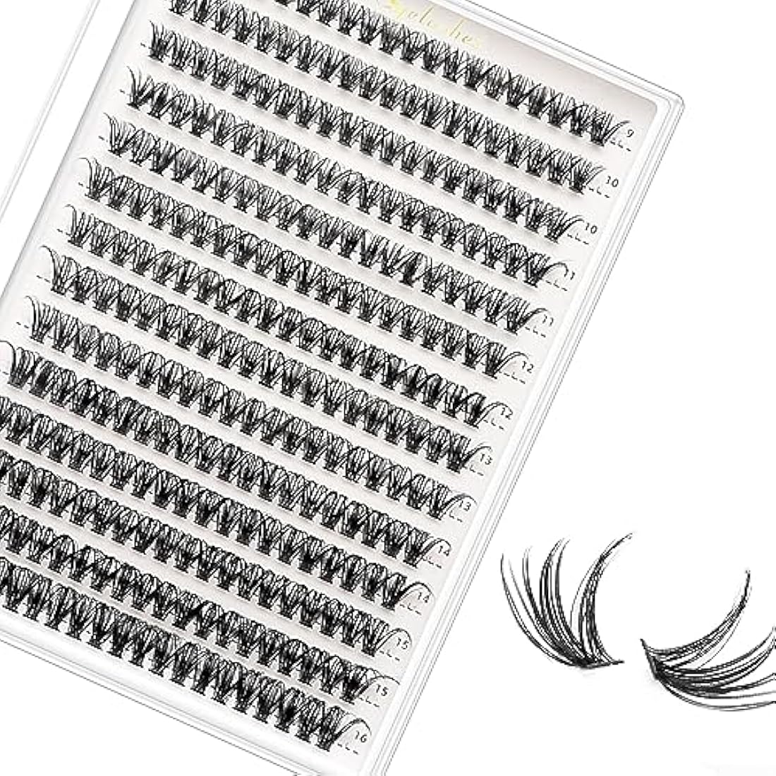 Bransfy False Eyelashes Clusters 280pcs DIY Eyelash Extension D Curl Long Individual Lashes Mixed Faux Mink Lash Clusters Extensions(40D-0.07D 9-16mm)