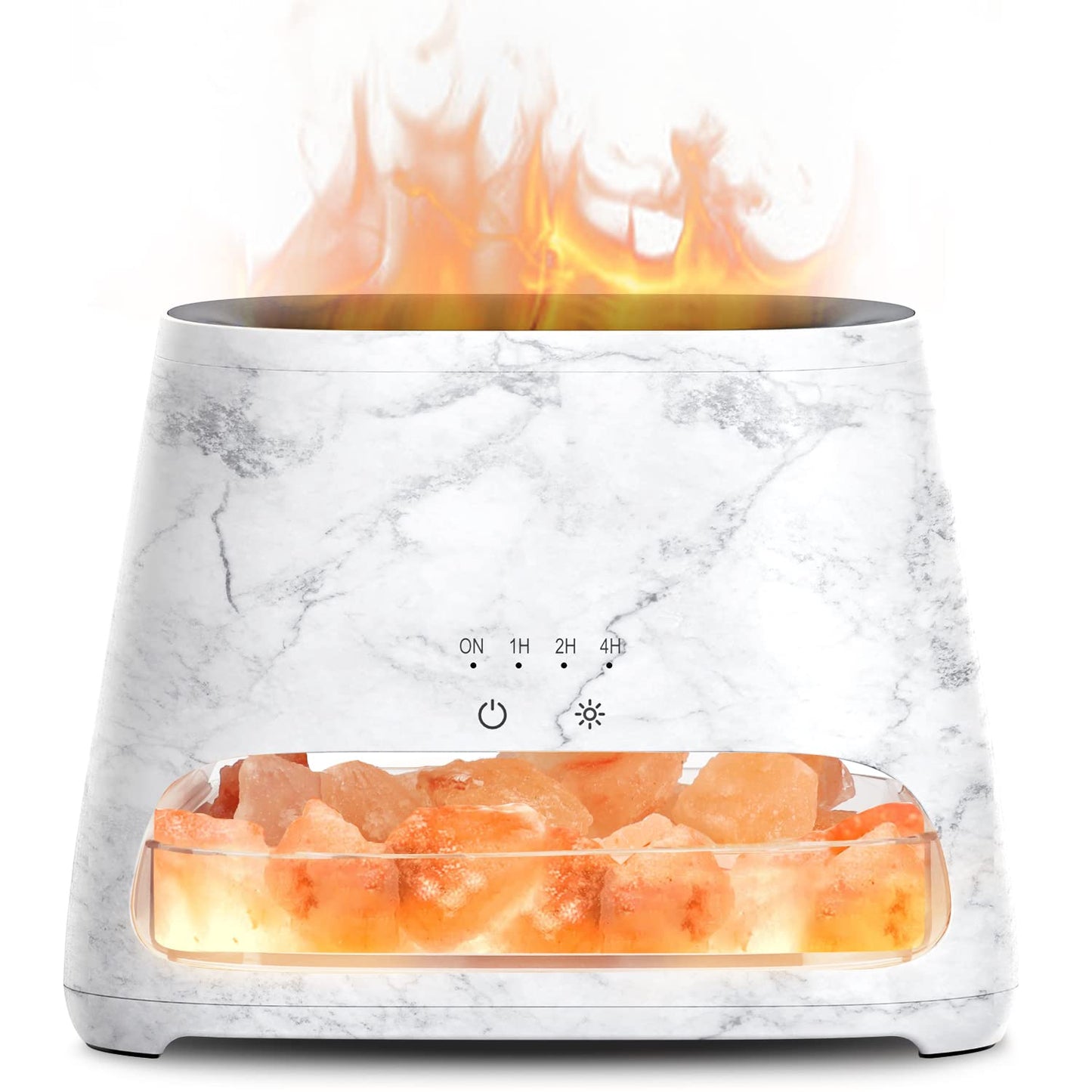 SALKING 2-in-1 Ultrasonic Essential Oil Diffuser & Himalayan Salt Lamp, Aromatherapy Diffuser Cool Mist Humidifier with 3 Brightness, Salt Therapy