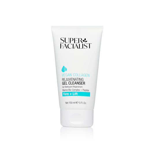 Super Facialist Vegan Collagen Rejuvenating Gel Cleanser - Firming, Smoothing & Plumping, Gentle Face Cleanser & Face Care with Marine Bio-Complex,