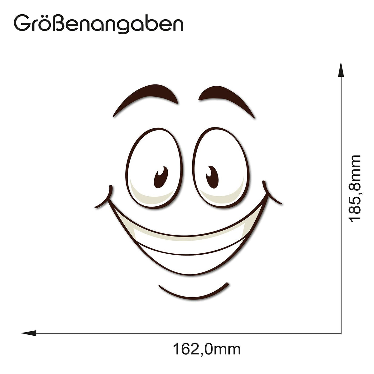 Graz Design R173-09 Toilet Seat Sticker with Funny Slogan (R173-09 Smiling Face)