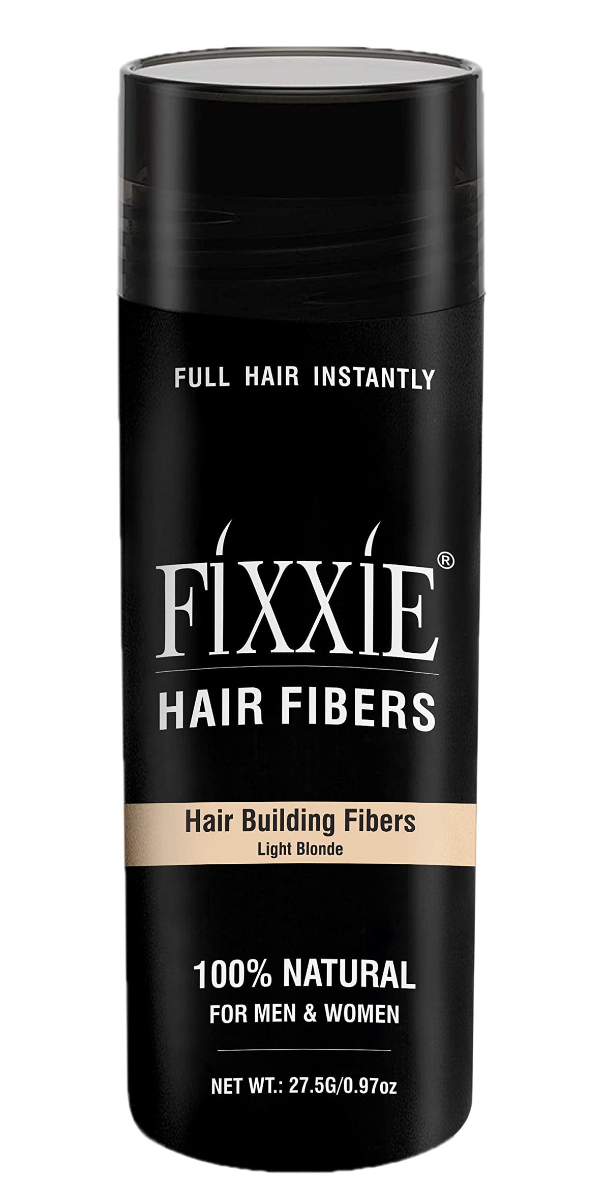 FIXXIE Hair Fibres LIGHT BLONDE for Thinning Hair 27.5g Bottle, Hair Fibre Concealer for Hair Loss for Men and Women, Naturally Thicker Looking Hair