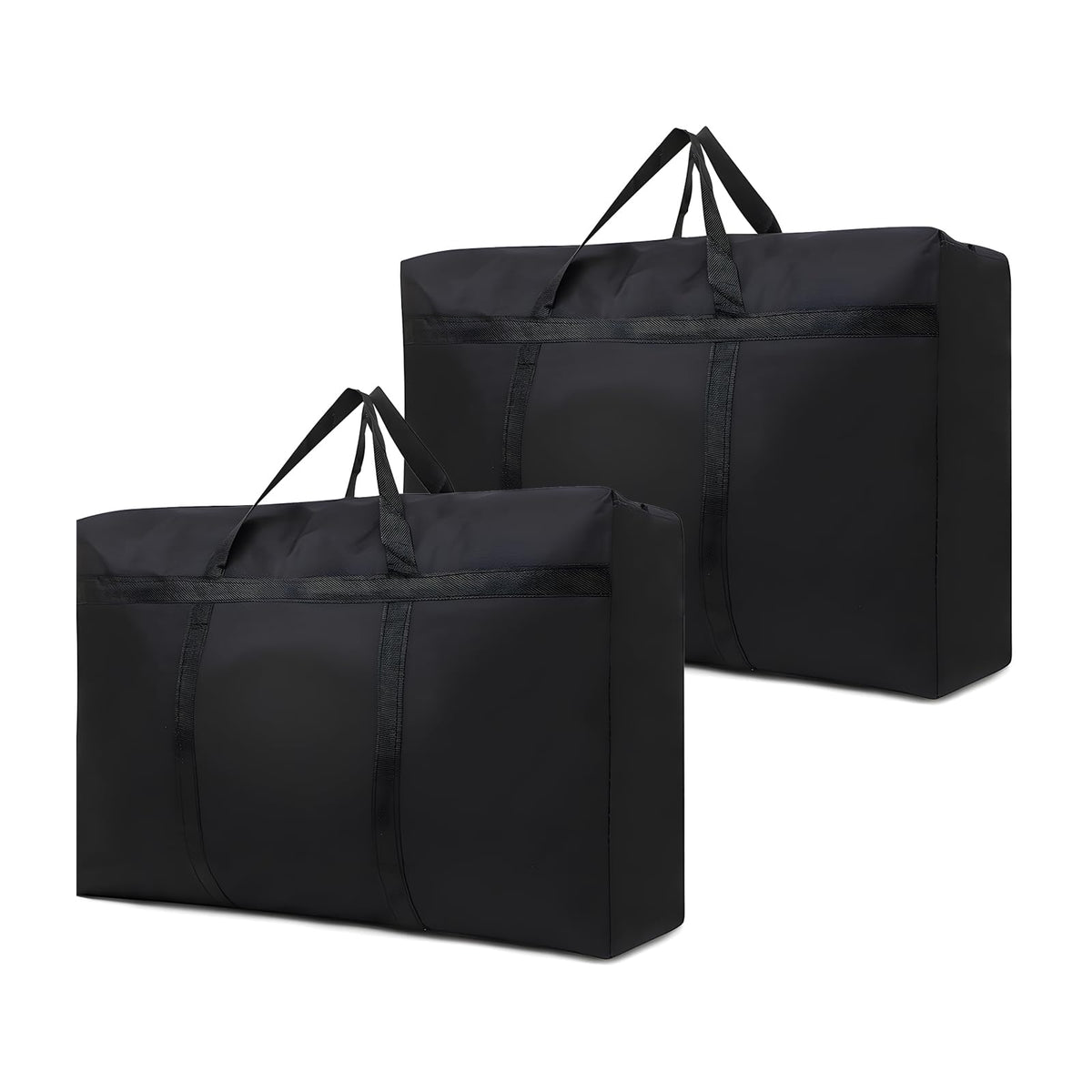 LURVOUS 2 Pcs 100L Large Storage Bags with Zips, Moving Bags Packing Bags Clothes Storage Bag Under Bed Storage