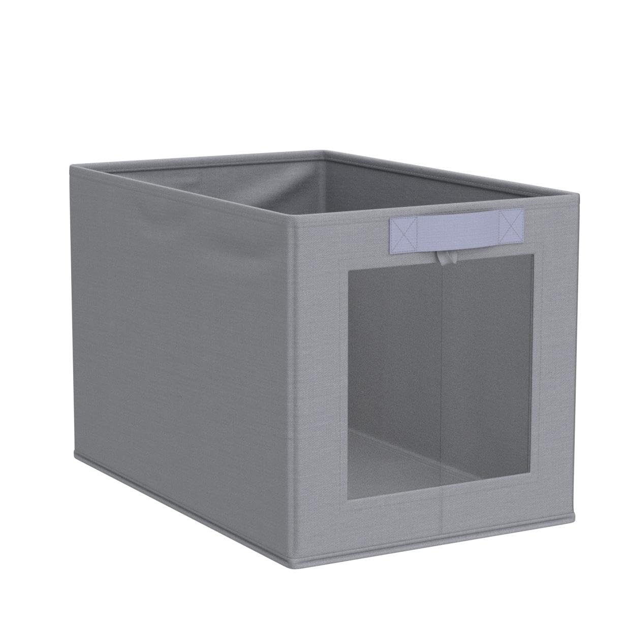Foldable Wardrobe Storage Boxes, 3 Pack Fabric Shelf Clothes Organiser Grey