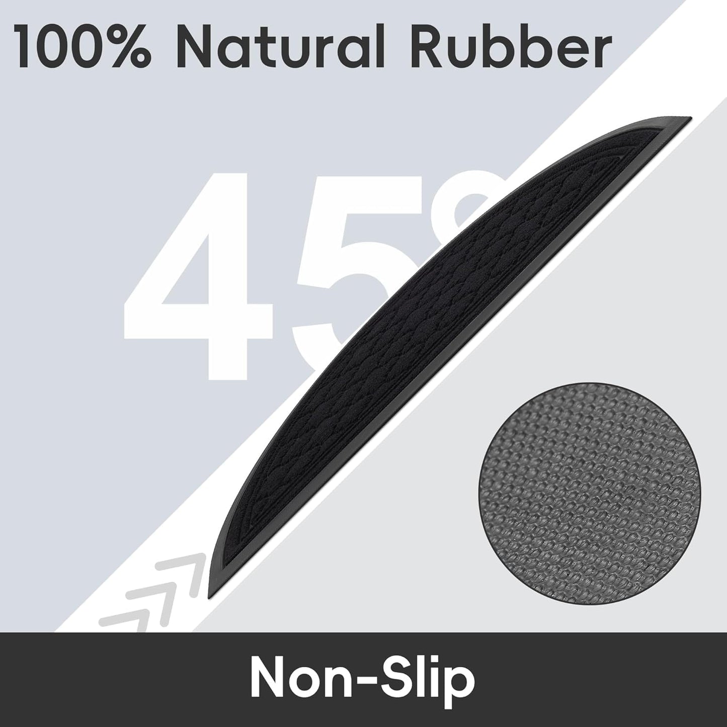 Homaxy Half Moon Door Mats Indoor, Non Slip Rubber Door Matts, Dirt Trapper Absorbent Doormat Outdoor, Washable Heavy Duty Floor Mat for Entrance,