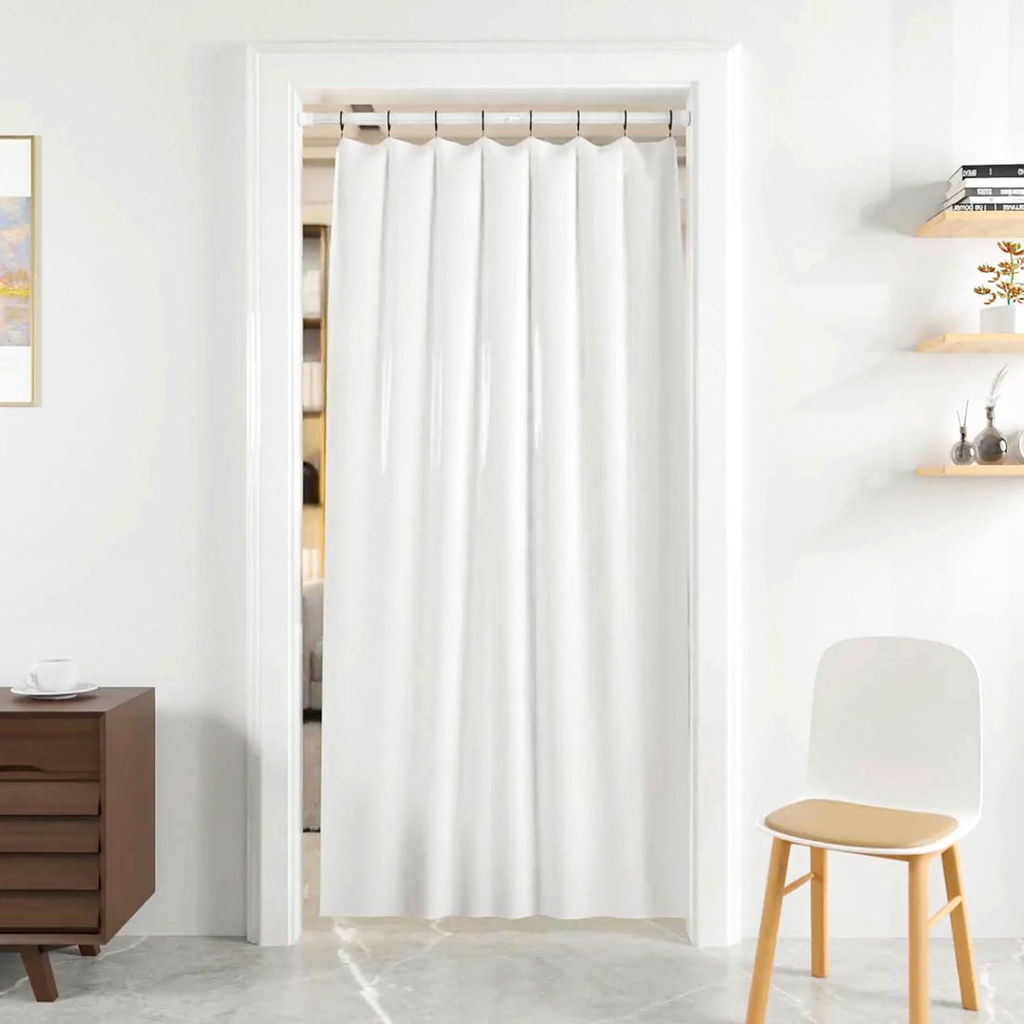 Shower Curtain Pole White No Drill Curtain Pole Extendable For Windows Shower Wardrobe White 183-250CM