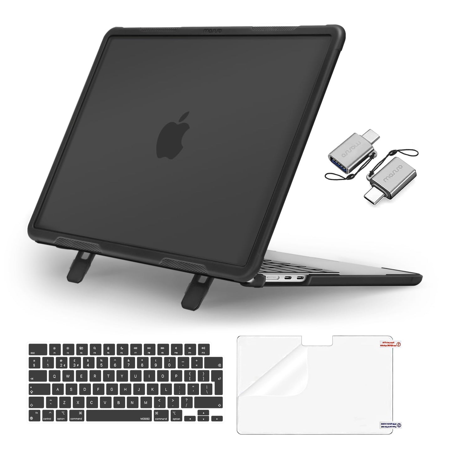 MOSISO Case Compatible with MacBook Air 13 inch M4 M3 M2 2026 2025 2024-2022 A3240 A3113 A2681, for MacBook Air 13.6 Case Shockproof Cover Fold
