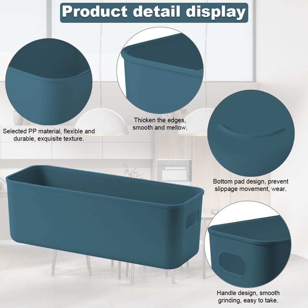 GmeDhc 4 Pack Thickened Plastic Storage Box, Storage Basket