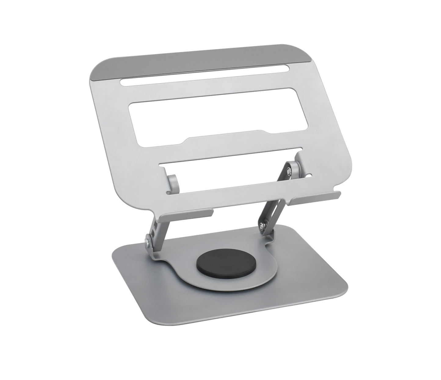 Fit4Less Laptop Stand Ergonomic Design, Adjustable Angel and Height, Foldable fits for laptops, notebooks up to 17.3 Inch (Silver)