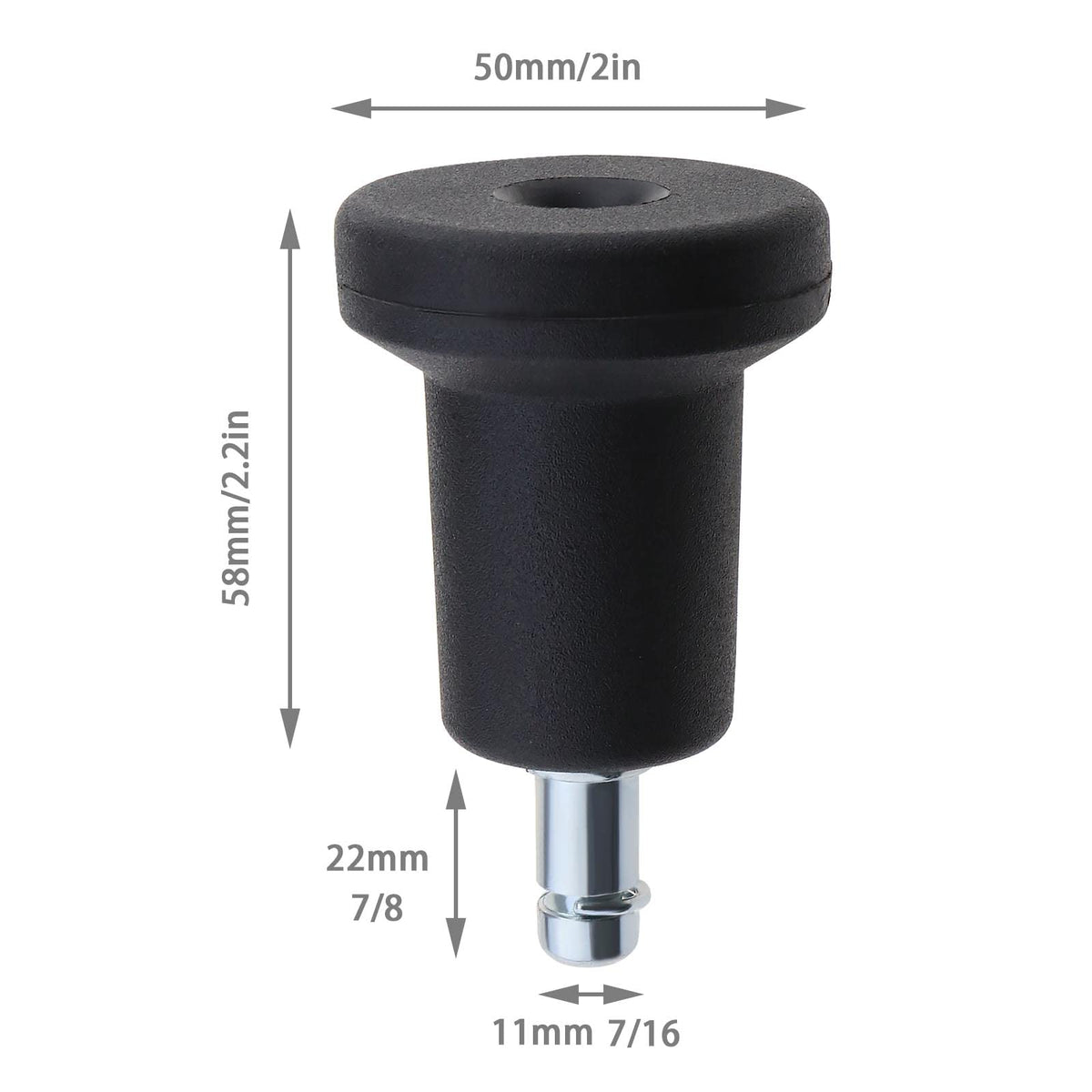eMagTech 5PCS Bell Glides Office Chair Wheels Stopper Replacement Office Chair Swivel Caster Wheels Office Furniture Accessories 11x22mm Black