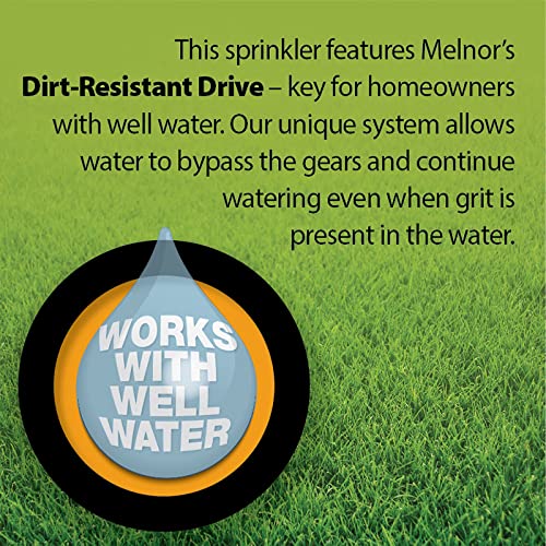 Melnor XT Turbo Oscillating Sprinkler, Black, Up to 4500 Sq. Ft. Coverage, Plastic, Oscillating Style