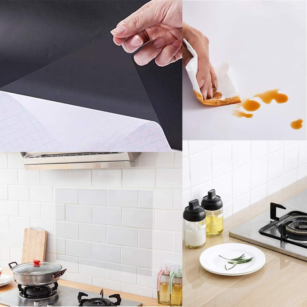 Hode Clear Sticky Back Plastic Roll, Transparent Self Adhesive Vinyl Book Covering Film 40cmX10m, Clear Wall Protector Vinyl Wrap, Furniture Stickers