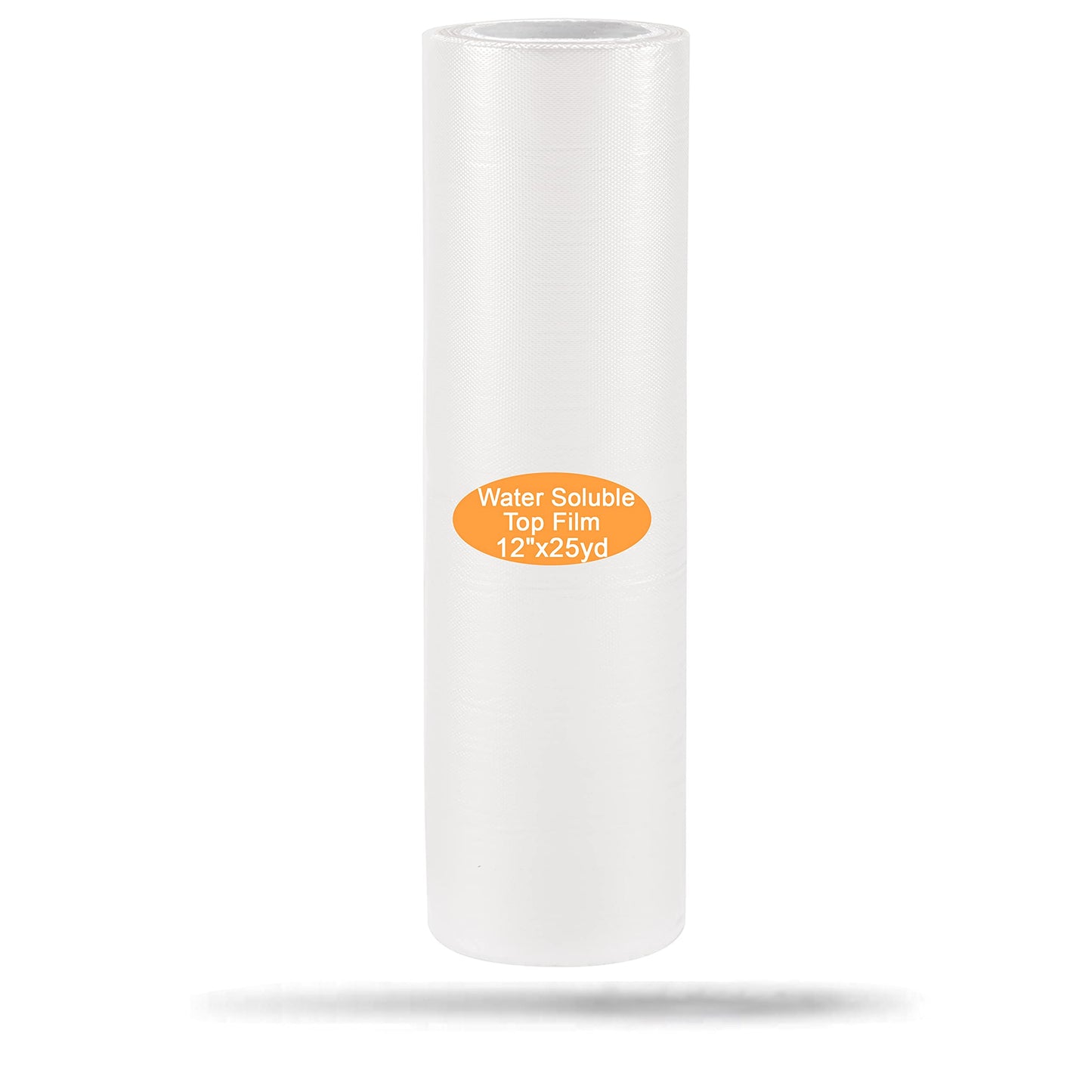 New brothread 25 Microns Transparent Wash Away - Water Soluble Embroidery Topping Film - 12"x25Yd roll - Cut into Variable Sizes for Machine