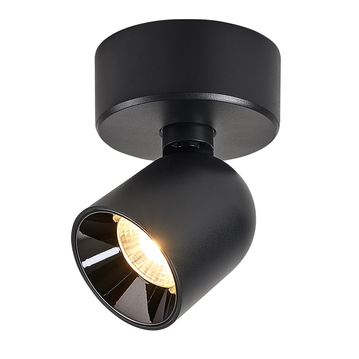 Budbuddy 12W LED Ceiling Spotlights Rotatable Wall Spotlights Swivel Black Wall Spotlamps Modern Indoor Wall Light for Corridor Living Room Office