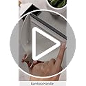 MR.SIGA Mini Dustpan and Brush Set, Portable Cleaning Brush and Dustpan Combo with Bamboo Handle, 1 Set