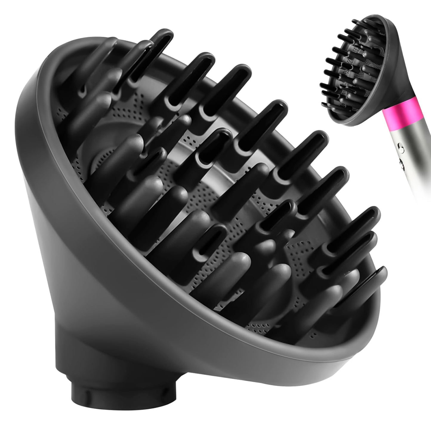 Fixbetter Upgraded Diffuser Nozzle for Dyson Airwrap Attachment, Hair Dryer Diffuser Attachment for Dyson Airwrap HS05 HS01, Converting for Dyson