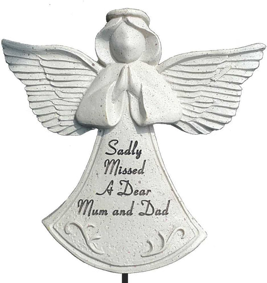 Mum & Dad Guardian Angel Stick Graveside Ornament