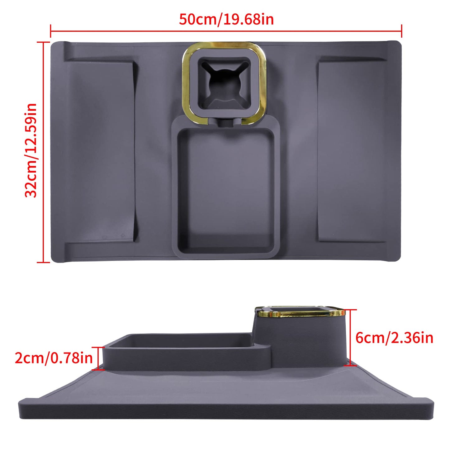 IULONEE Silikon Sofa Armlehne Tablett Rutschfeste Couch Ablage Sofa Drink Caddy Couch Quadratisches Tablett Sofa Armlehnen Organizer Mit Tablett