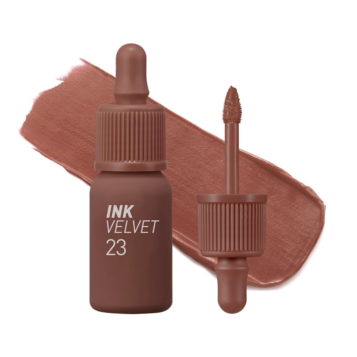 Peripera Ink the Velvet Lip Tint - High Pigment Color, Longwear, Weightless, Not Animal Tested, Gluten-Free, Paraben-Free (23 NUTTY NUDE, 4g)