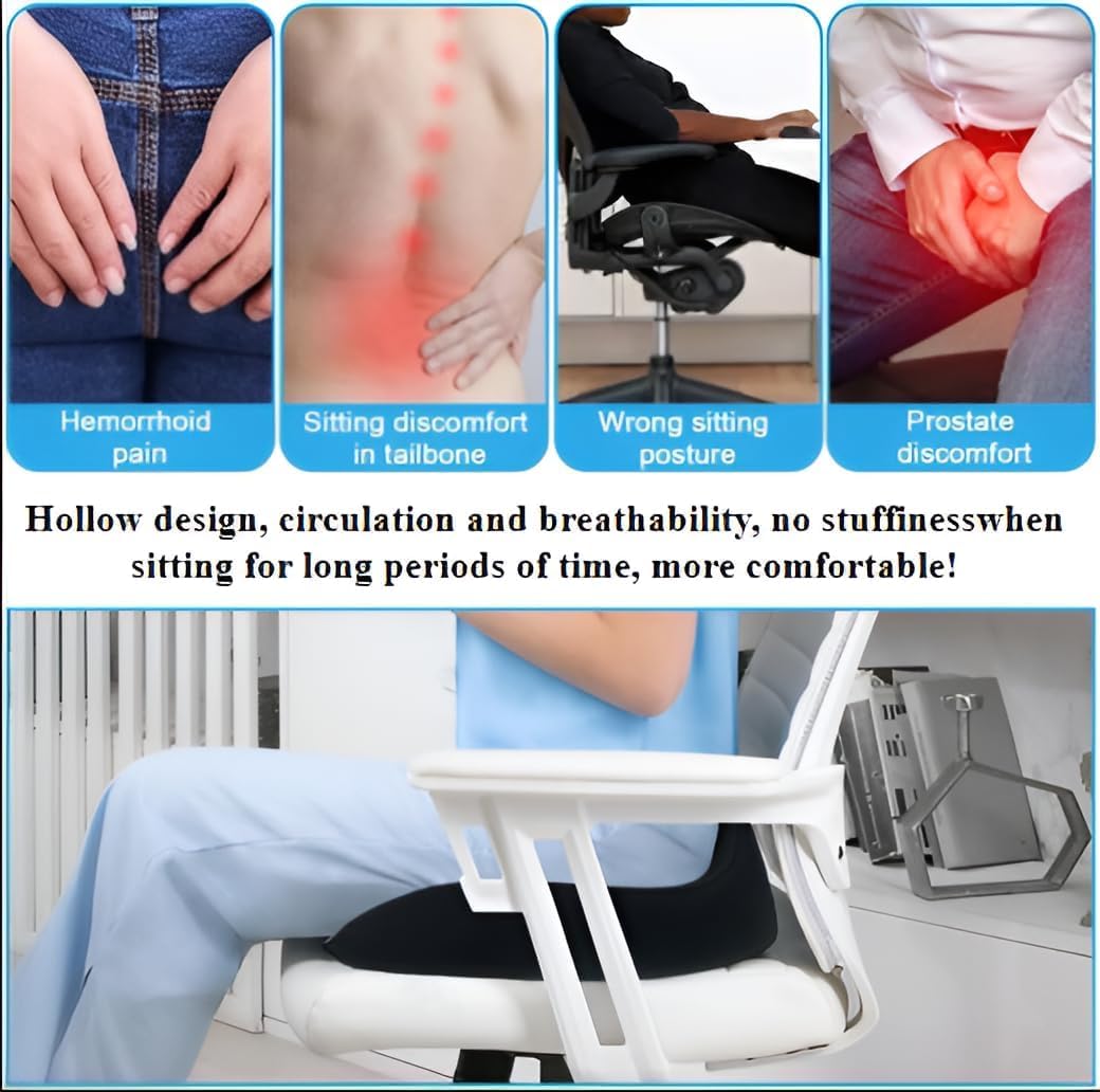 Donut Cushion,Orthopedic Memory Foam Car Seat Pad,Coccyx Cushion for Tailbone Pain,Pressure Relief Cushions for Office,Wheelchair,Desk,Reduce