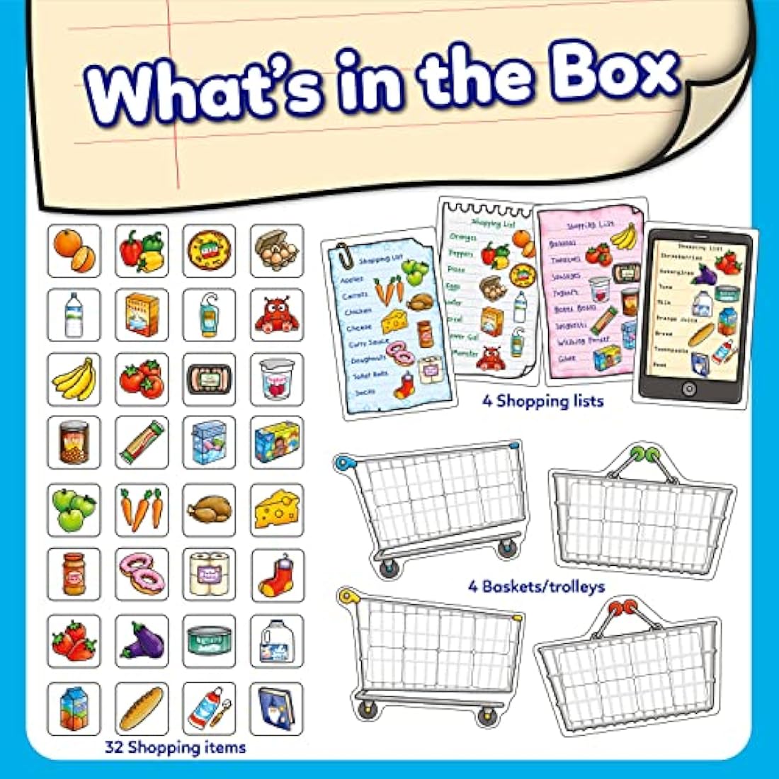 Orchard Toys Shopping List Memory Game - Matching and Memory Games for 3 Year Olds and Up - Kids Educational Toys and Learning Games - Children and Toddler Board Games Ages 3 to 7-2 to 4 Players