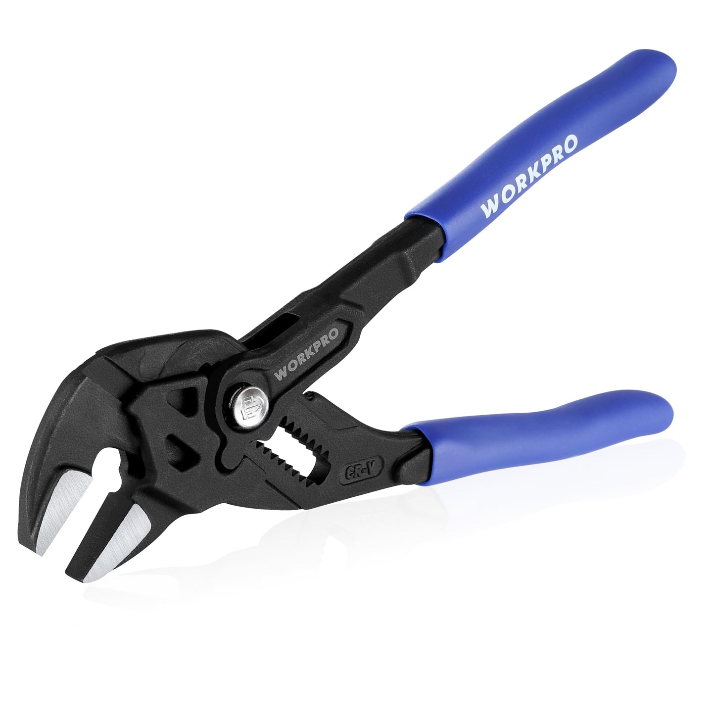 WORKPRO Adjustable Pliers Wrench Set, Adjustable Spanner, Water Pump Pliers 180mm, Self Adjusting Jaw Pliers Max Jaw Capacity 40mm, Dual Handle for