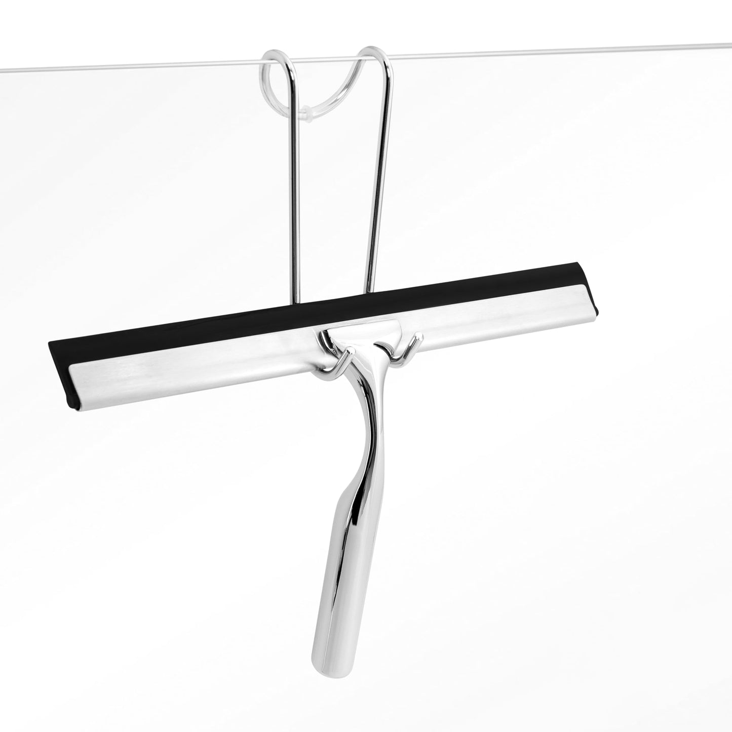 kowald Shower Squeegee Stainless Steel 25 cm Wide with Hanger Replacement Lip