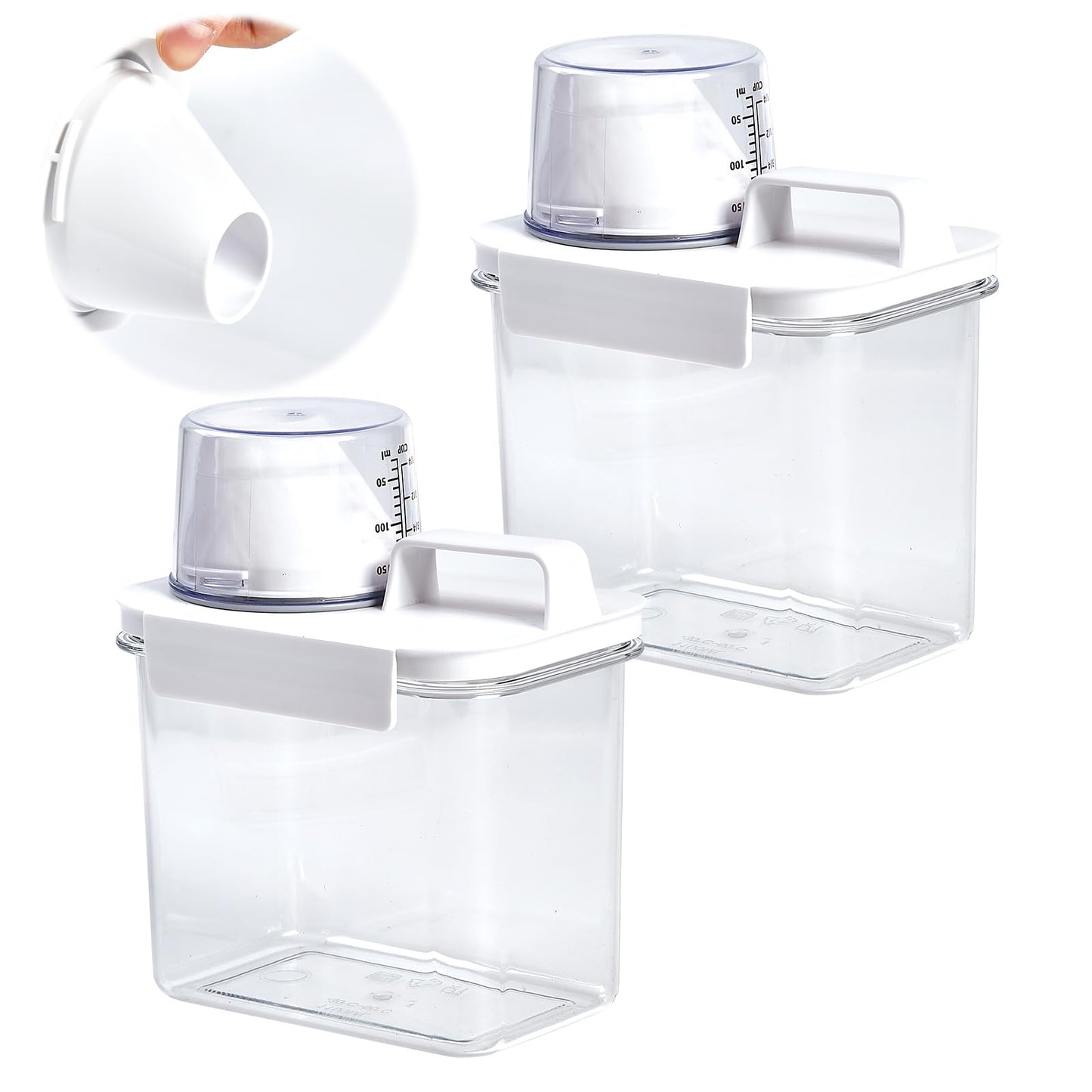 2pcs1100ML washing powder storage, laundry detergent storage,laundry detergent dispenser container
