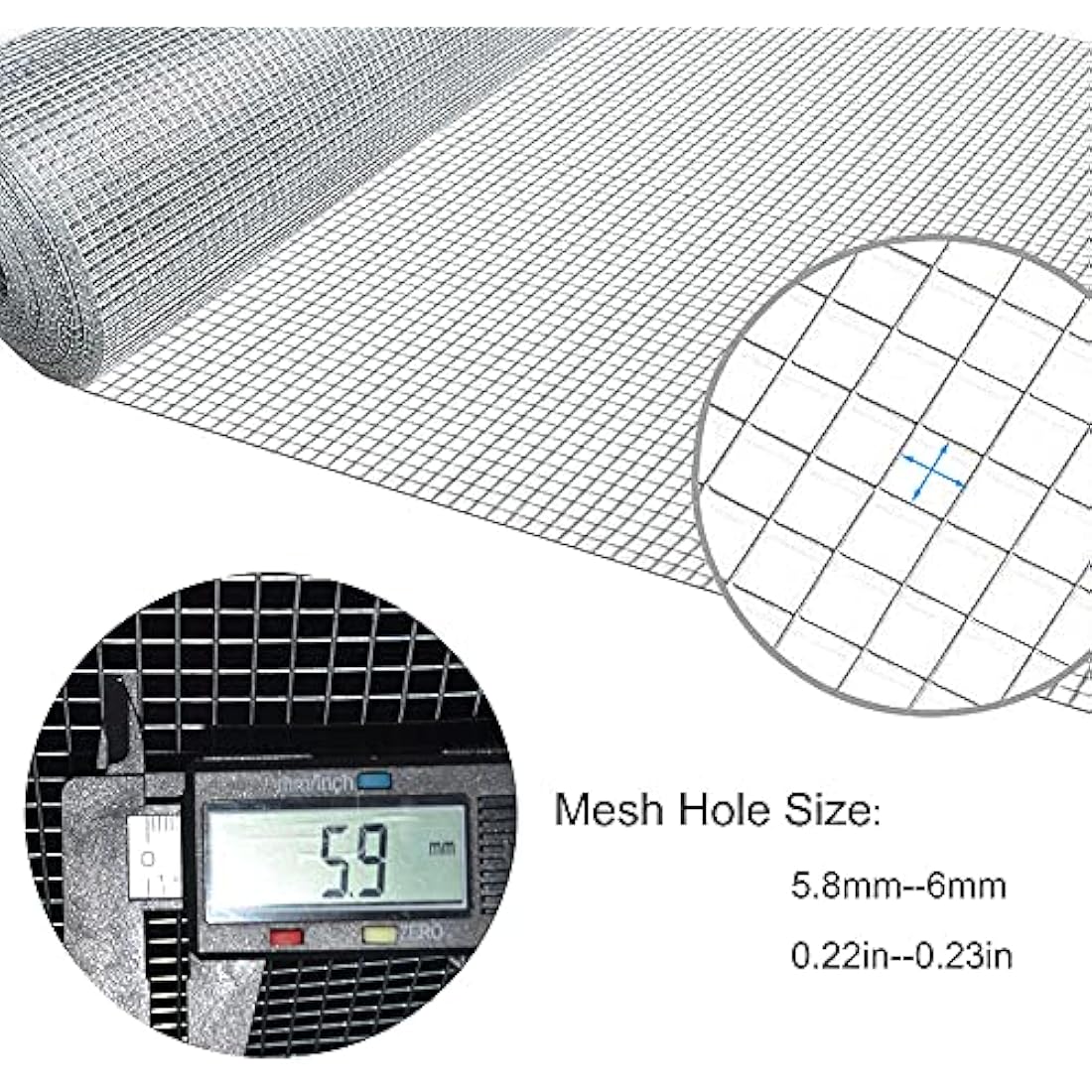 C&Xanadu 200mm X 3m Rat Mesh Rodent Proofing Wire Mesh Roll,Welded Metal Mesh Galvanised,Stop & Prevent Mice & Mouse Access