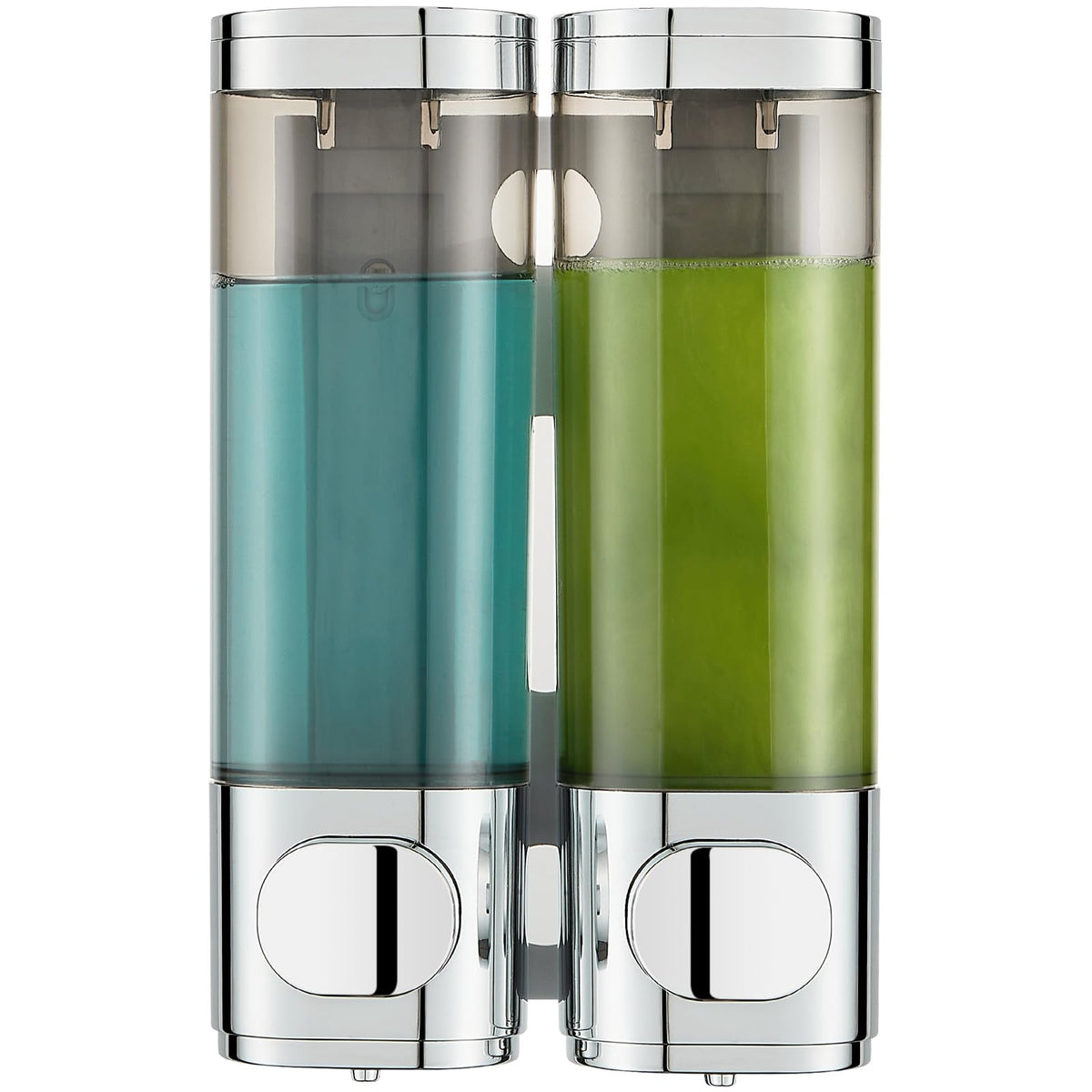 Pollock Wall Mounted Soap Dispenser, 300ml x 2 Shampoo and Conditioner Dispenser, No-Drill Installation Shower Soap Dispenser, Eliminates Shower