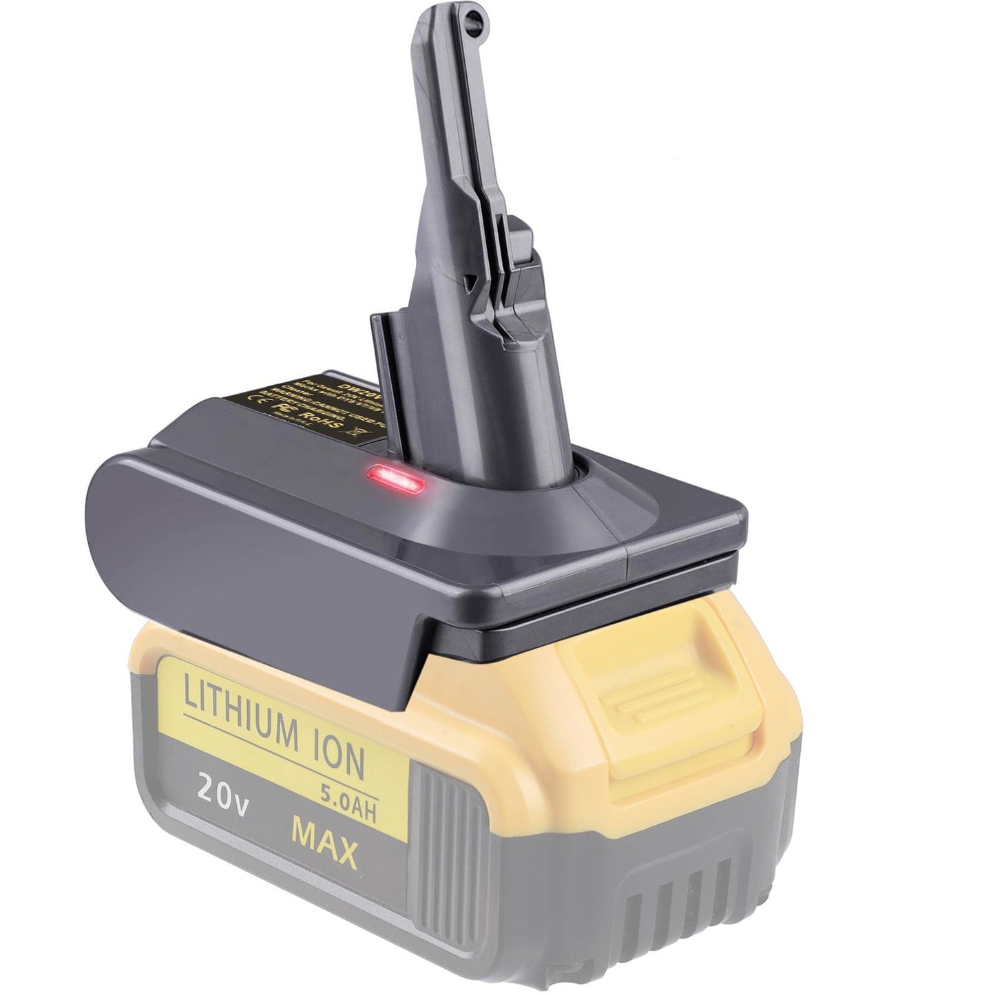 TPDL Adapter for Dewalt 18V 20V Battery Convert for Dyson V7 & V8 Battery, Replace for Dyson V7 SV11 & V8 SV10, Fit for Motorhead Pro Trigger Animal