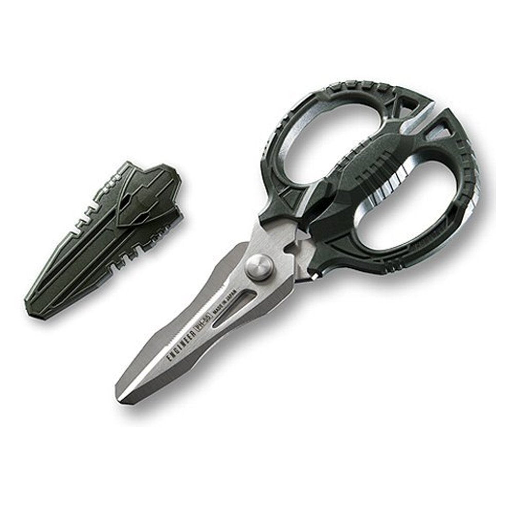 Versatile Compact Multi-Function Scissors with 4-in-1 Combi Blade - cuts Leather, Solid Copper Wire (inc. Mains Cable), CDs, Thick Rope & More. Made