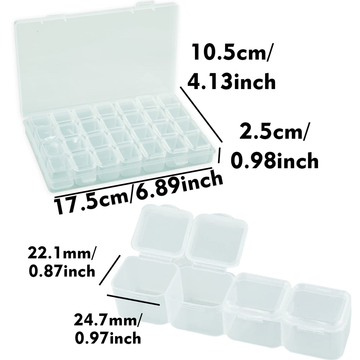SZCXDKJ Art Storage Boxes,28 Grids Diamond Painting Accessories,Diamond Accessories Crystal Storage Box Embroidery Bead Boxes Organiser Case for