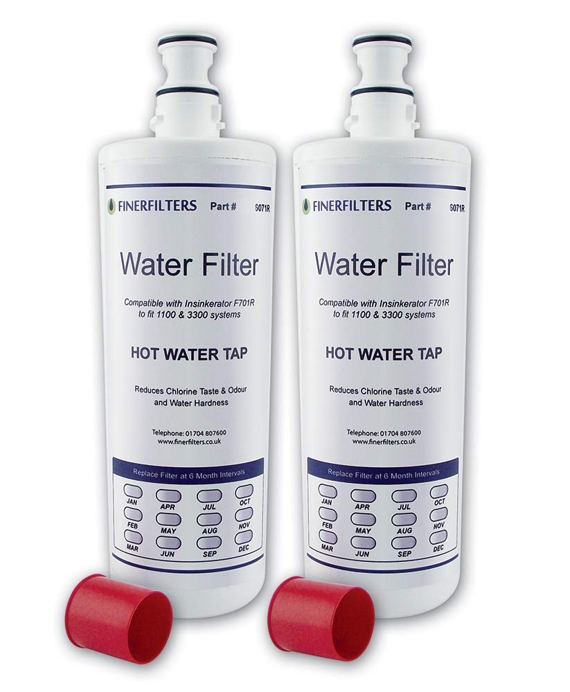 Finerfilters FF-40 Water Filter Cartridge Compatible with InSinkErator F-701R and F-201R Hard Water Filter to fit Neo Tank Systems with A1 or A3 Head