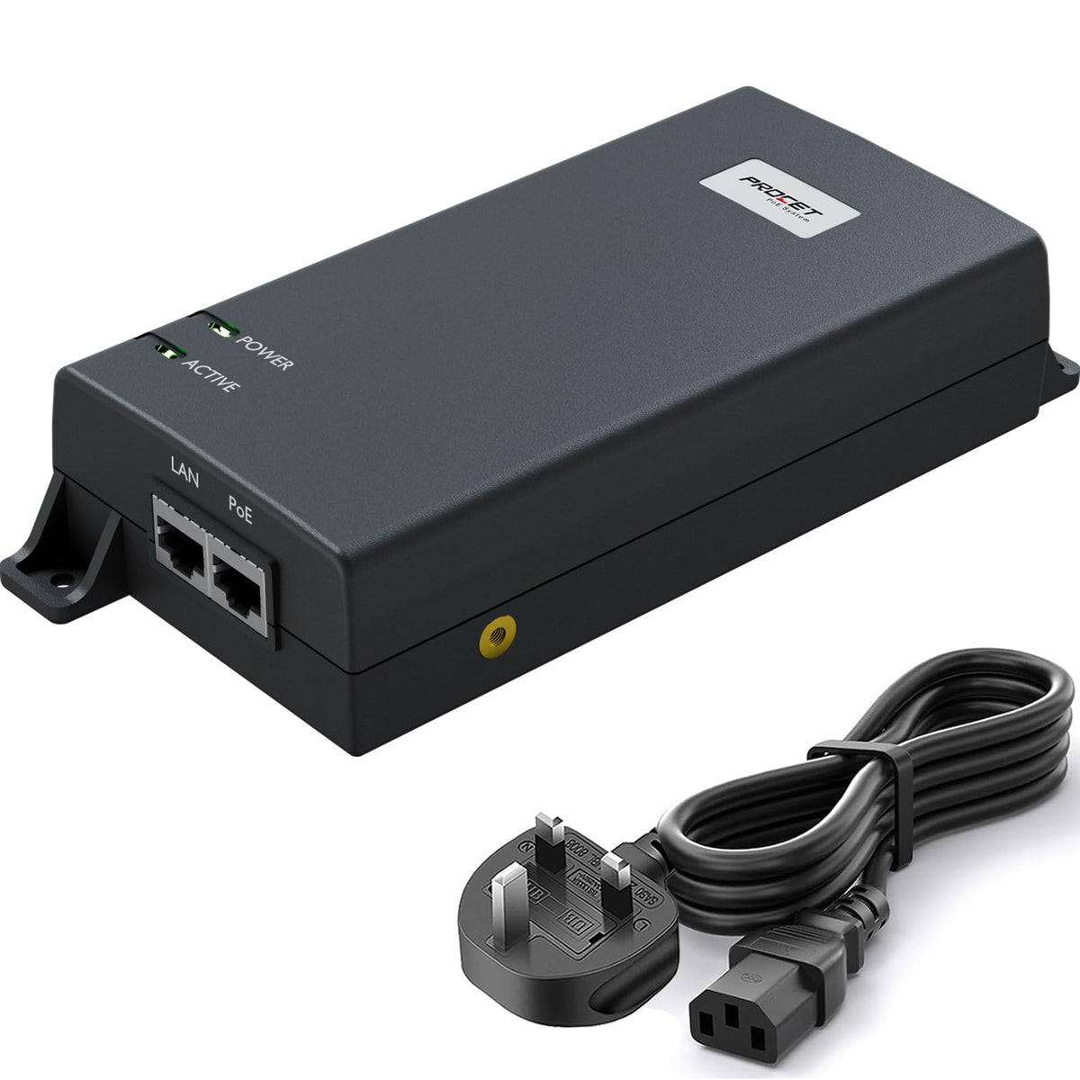PROCET 60W Gigabit PoE Injector with 6KV Surge Protection for eero PoE 7, UniFi U7 Pro XGS, UniFi U6 Enterprise, Door Hub, HD PTZ CCTV/AI Camera,