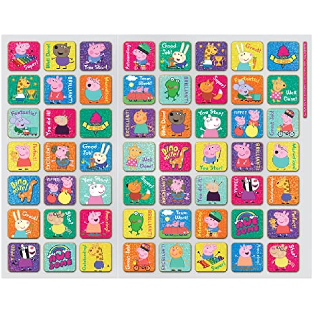 Paper Projects 01.70.30.021 Peppa Pig Everyday Reward Chart and 56 Sparkly Stickers, 29.7cm x 42cm