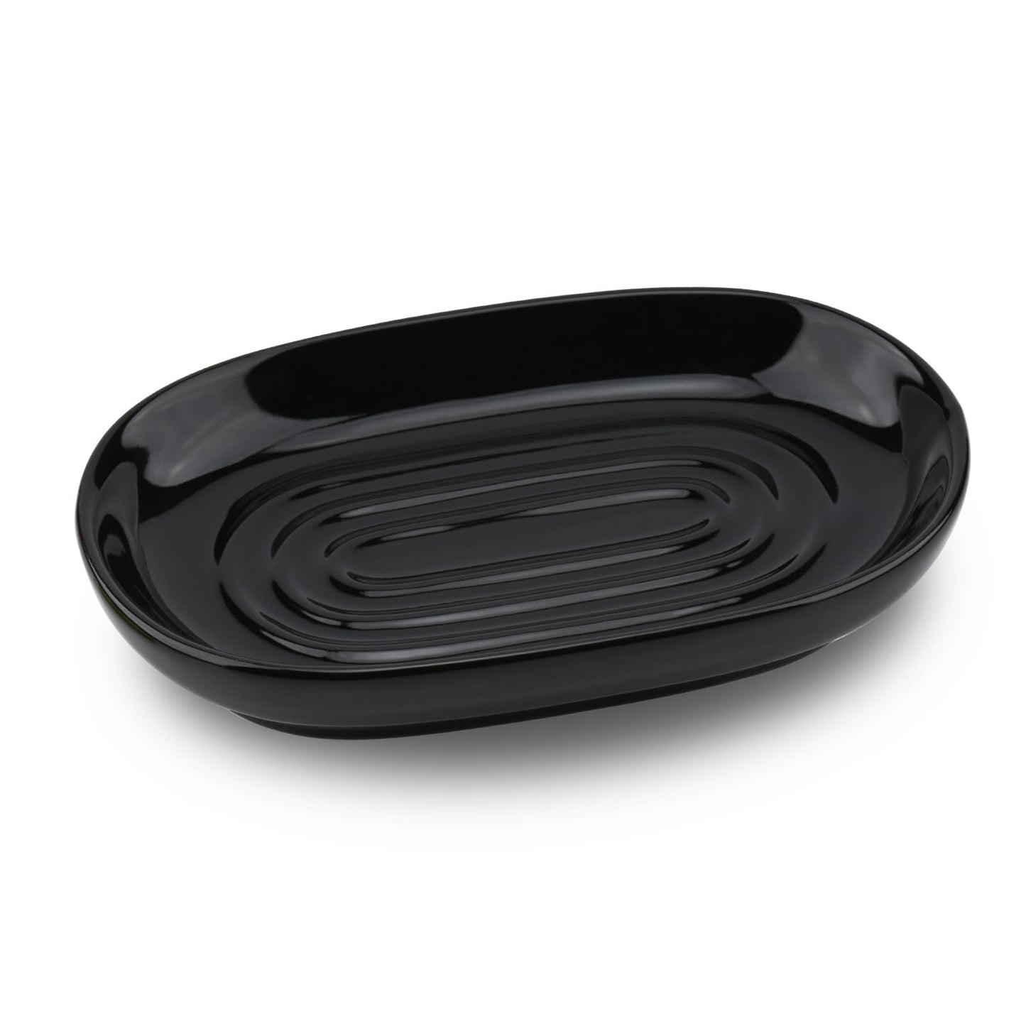 YoHyien Ceramic Soap Dish, Anti-Slip Marble Soap Dish for Bathroom, Soap Tray Dish, Soap Holder for Shower, Kitchen, and Sink