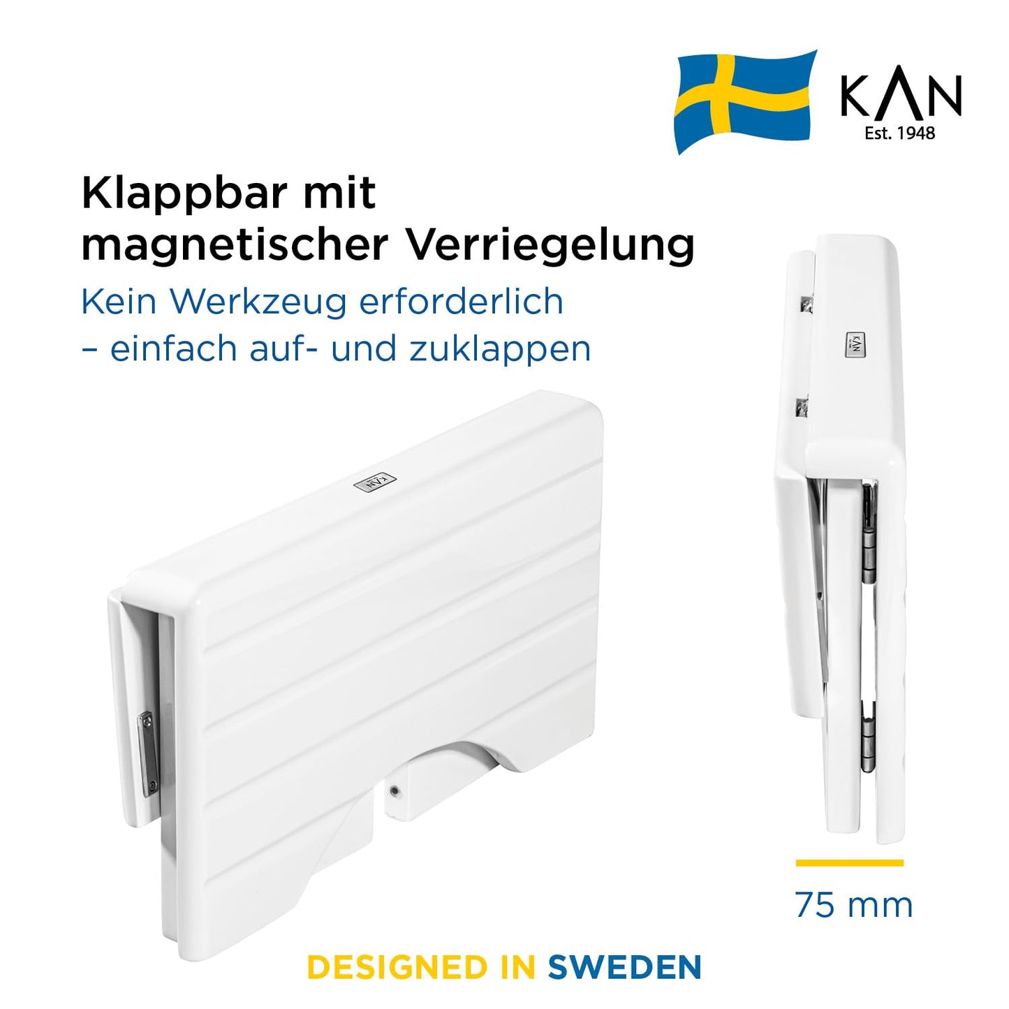 KAN Loki Toilet Stool for Adults - Wooden Toilet Stool - Bathroom Stool - Toilet Stool - Toilet Stool - Foldable Toilet Stool - Toilet Stool Adult