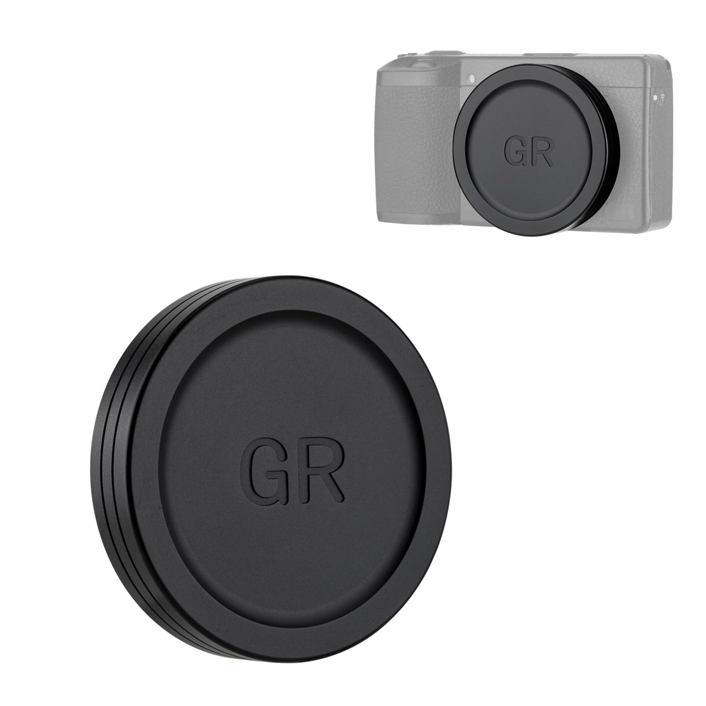 JJC Aluminum Lens Cap for Ricoh GR IV Digital Camera, GR4 Lens Durable Metal Protector Cover with Soft EVA Interior