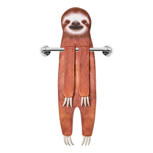 AGRIMONY Funny Sloth Hand Towels for Bathroom Kitchen -Cute Decor Women Fathers Mothers Day Valentine Gifts Decorative Hanging Washcloths Face Towel