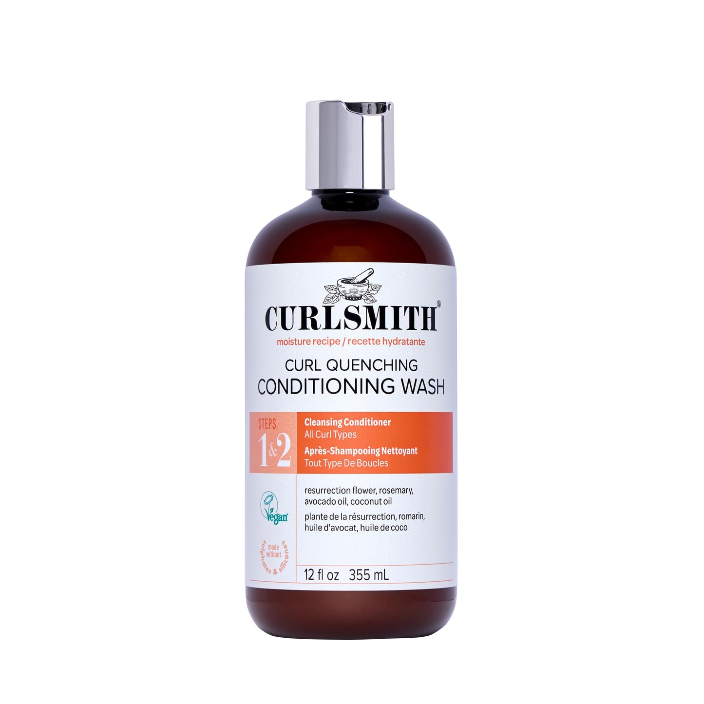 Curlsmith Curl Quenching Conditioning Wash - Vegan Cowash 2 in 1 Conditioner and Shampoo for Wavy, Curly and Coily Hair (355ml)