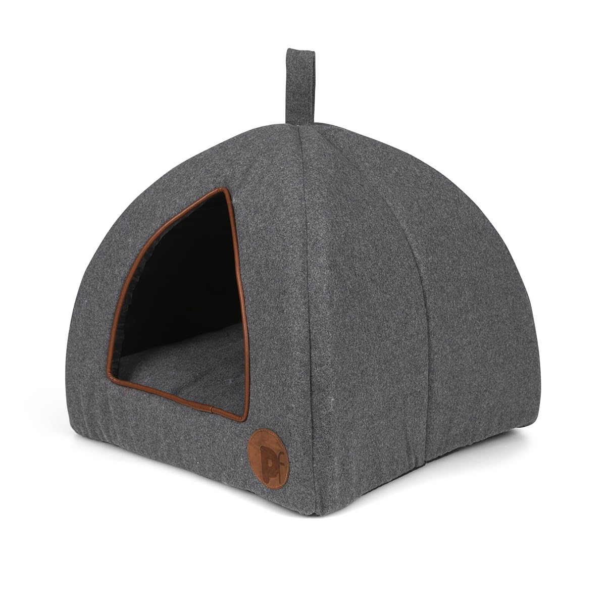 Petface Graphite Grey Felt Igloo Cat Bed