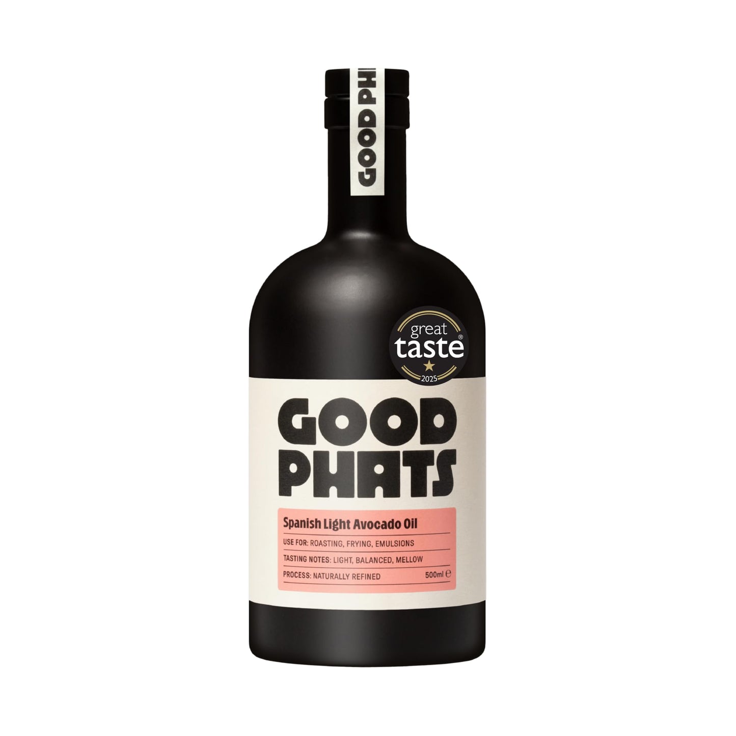 GOOD PHATS Spanish Light Avocado Oil - Everyday Cooking Oil from Hass & Fuerte Avocados - High Smoke Point for Frying, Roasting, Baking and More -