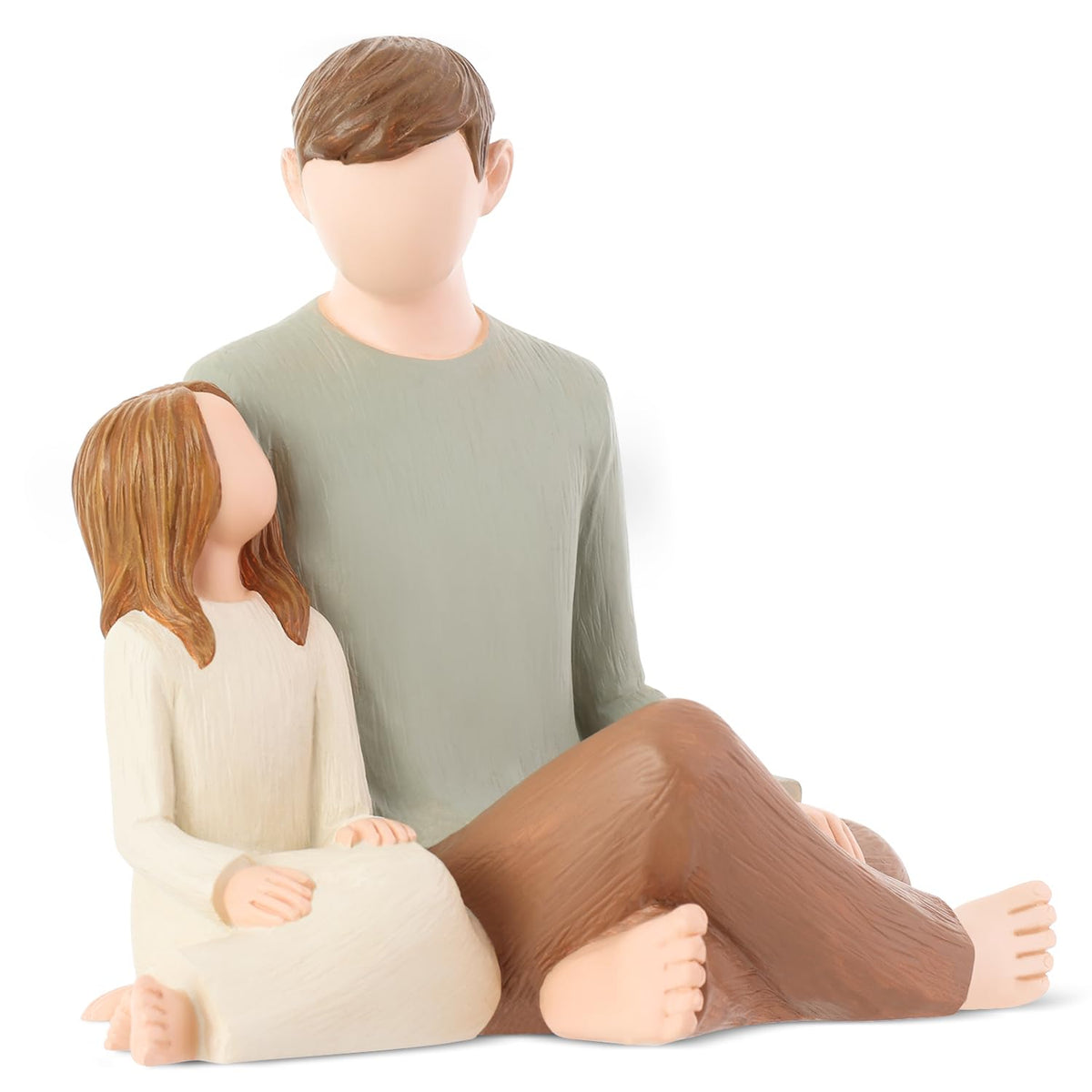 Carracci Father and Daughter Figurines, Dad Daughter Statues, Sculpted Hand-Painted Figures Gifts for Fathers Day Anniversary Birthday