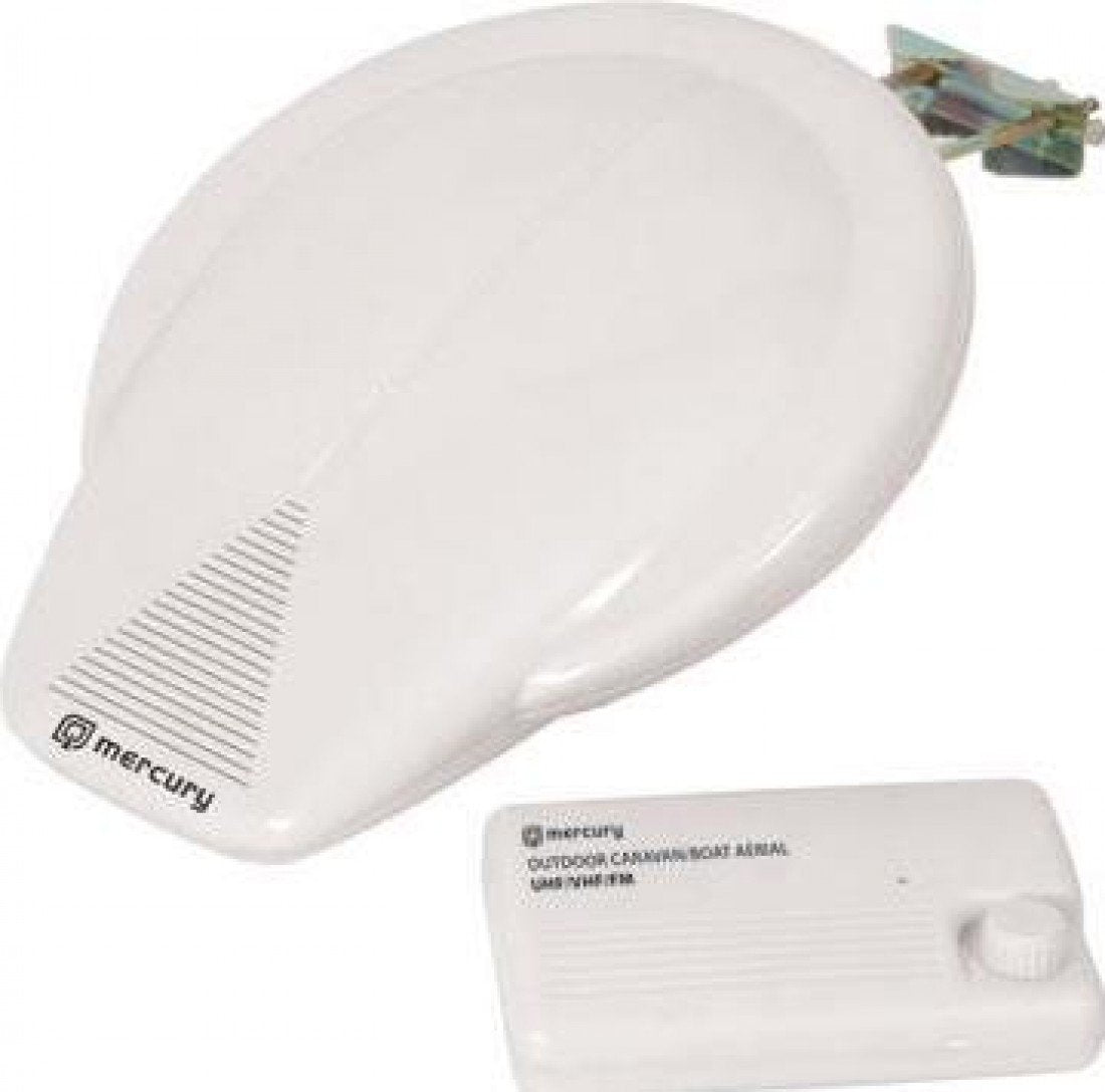 Mercury Outdoor Amplified HDTV Aerial for Caravans & Boats
